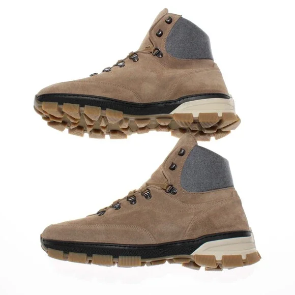 Di Bianco NWB Livigno Suede Hiking Boots Size 44.5 US 11.5 Fontanella Oslo Brown